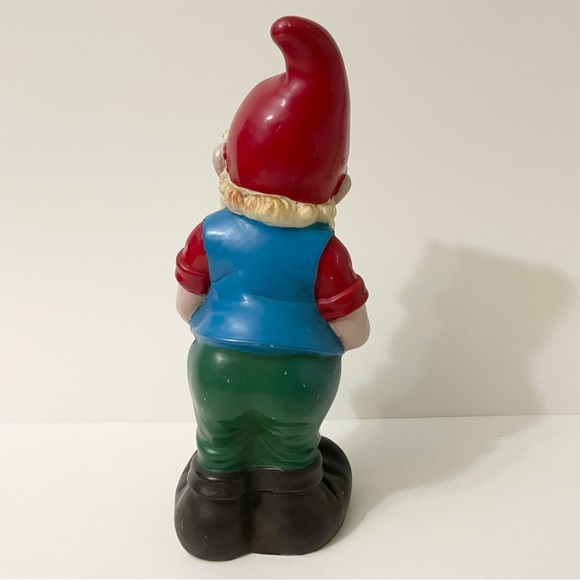 Vintage 1992 Gnome Artline Garden Statue 10” Plastic Hard Decor - Picture 9 of 16